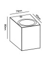 KANDANCHU * APLIQUE EXTERIOR CUAD. 1L*GU10 CORTEN